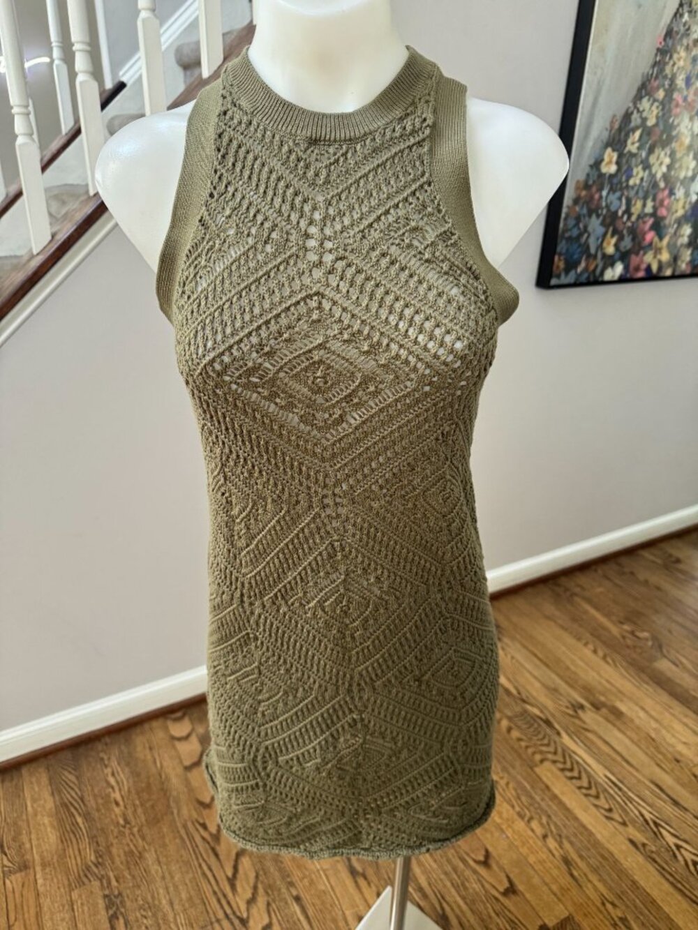 Hartford Alternative Classics Green Crochet Dress Size 0